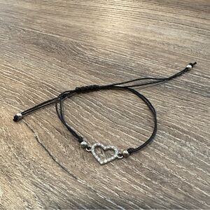 Black Tie Heart Bracelet